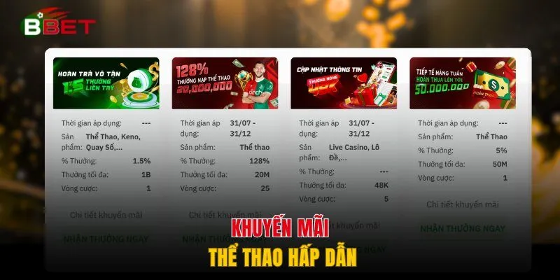 Khuyến mãi thể thao hấp dẫn