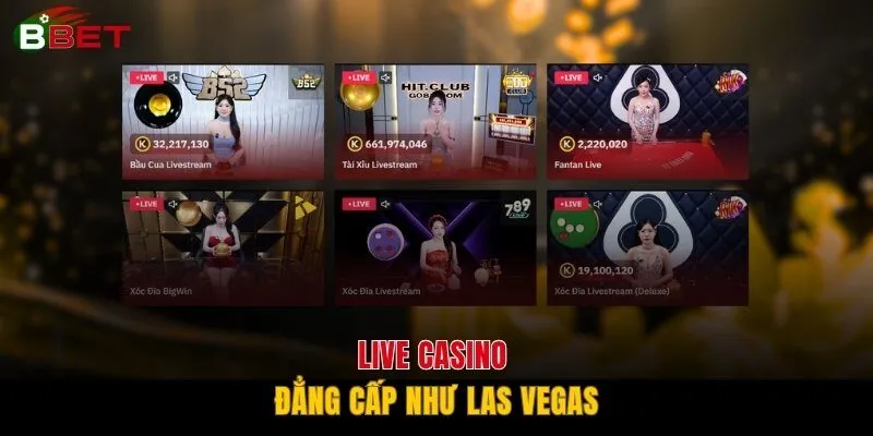 Live casino đẳng cấp như Las Vegas